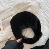 Women's Small Half Moon Bag Warm Plush Winter Bags For Women