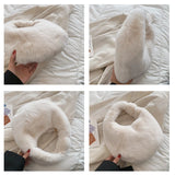 Women's Small Half Moon Bag Warm Plush Winter Bags For Women