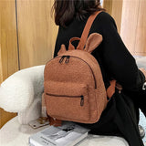 Cute Bunny Plush Backpack for Kids with Zipper and Ears