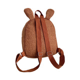 Cute Bunny Ears Fuzzy Rabbit Backpack Plush School Bag for Girls