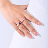 Natural Morganite Water Drop Ring 925 Sterling Silver Anniversary Gift
