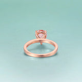 Natural Morganite Water Drop Ring 925 Sterling Silver Anniversary Gift