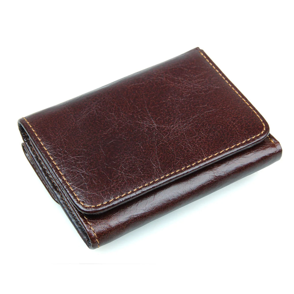 Vintage Leather Men Wallet Multifunctional Purse RFID Anti-magnetic