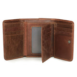 Vintage Leather Men Wallet Multifunctional Purse RFID Anti-magnetic