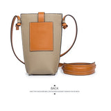 Leather Mini Women's Retro Phone Bag Pouches Vertical Crossbody
