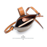 Leather Mini Women's Retro Phone Bag Pouches Vertical Crossbody
