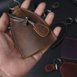 Crazy Horse Leather Car Key Holder - High Quality Key Case