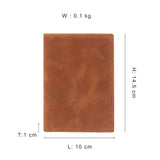 Vintage Cow Leather Passport Cover for Men