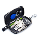 Men's Leather Key Holder Zipper Car Remote Control Package