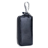 Men's Leather Key Holder Zipper Car Remote Control Package
