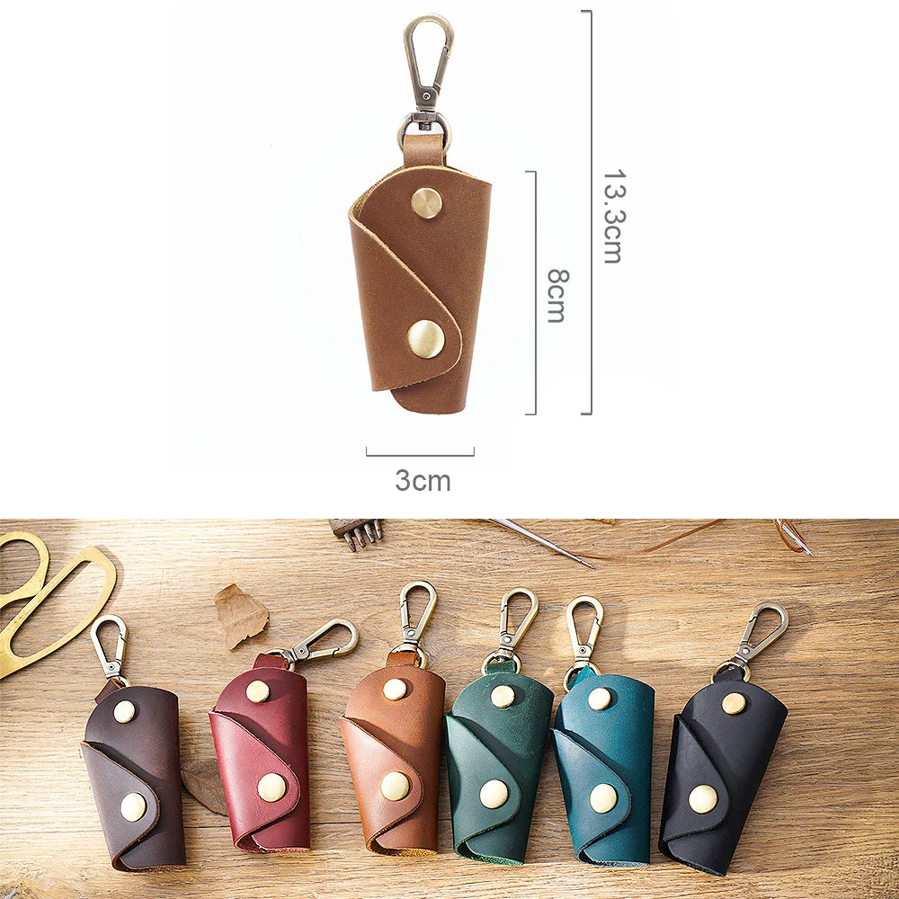 Arrival Leather Key Holder Vintage Crazy Horse Leather Key Bag