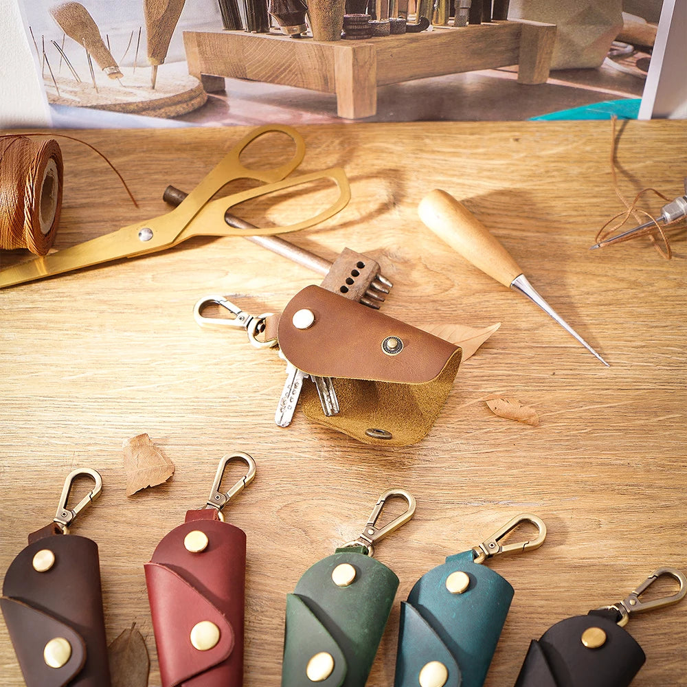 Arrival Leather Key Holder Vintage Crazy Horse Leather Key Bag