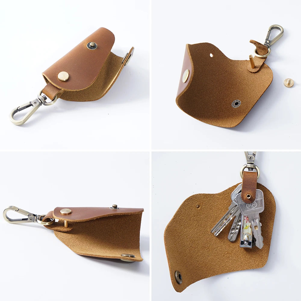 Arrival Leather Key Holder Vintage Crazy Horse Leather Key Bag