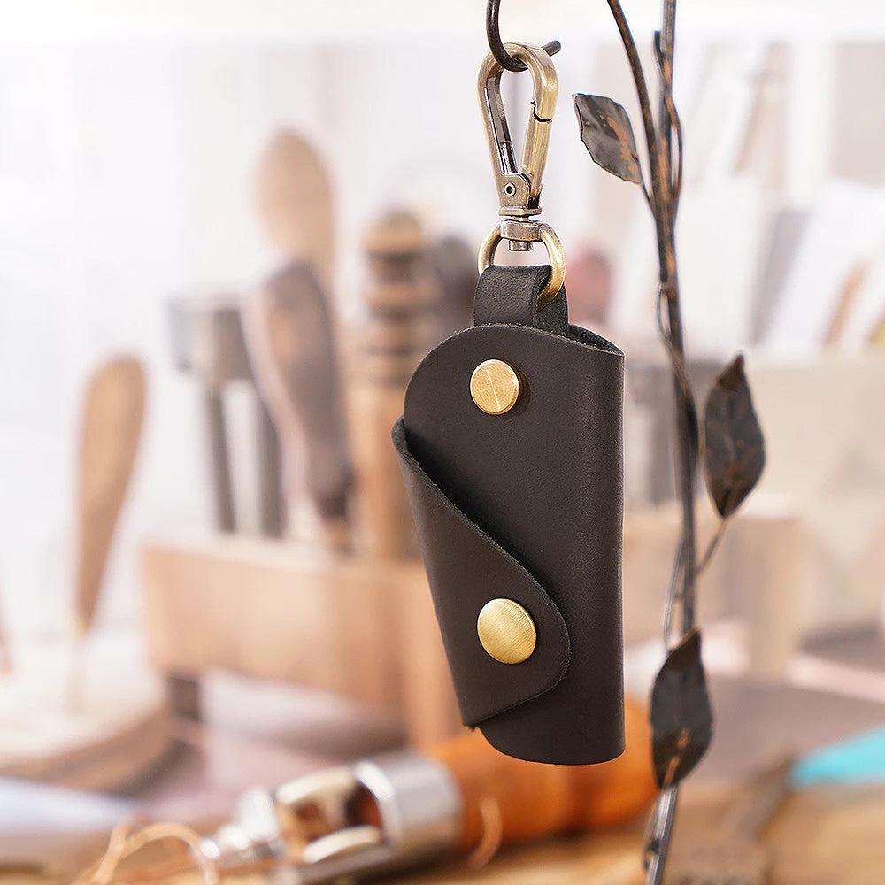 Arrival Leather Key Holder Vintage Crazy Horse Leather Key Bag