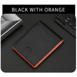 RFID Blocking Leather Money Clip Slim Wallet for Men