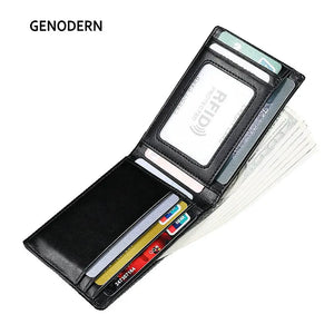 RFID Blocking Mini Leather Slim Male Purse
