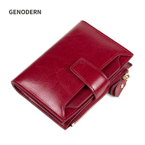 RFID Blocking Leather Ladies Wallet Multi-function Anti-theft Wallet