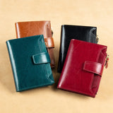 RFID Blocking Leather Ladies Wallet Multi-function Anti-theft Wallet
