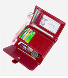 RFID Oil Wax Leather Women Wallet Trifold Purse for Lady Organizer Women Clutch