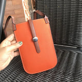 Cowhide Mobile Phone Bag Female Messenger Bag Leather Lightweight