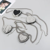 Vintage Women Waist Bag Chain Diamond Fanny Pack Round Chest Bags