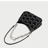 GIGIFOX Gothic Hot Goth Heart Chains Crossbody Shoulder Bags Purse Women