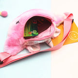 Kids Plush Waist Bag Girls Boys Travel Bum Bag Pocket Purse