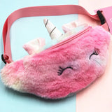 Kids Plush Waist Bag Girls Boys Travel Bum Bag Pocket Purse