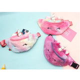 Kids Plush Waist Bag Girls Boys Travel Bum Bag Pocket Purse