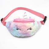 Kids Plush Waist Bag Girls Boys Travel Bum Bag Pocket Purse