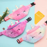 Kids Plush Waist Bag Girls Boys Travel Bum Bag Pocket Purse