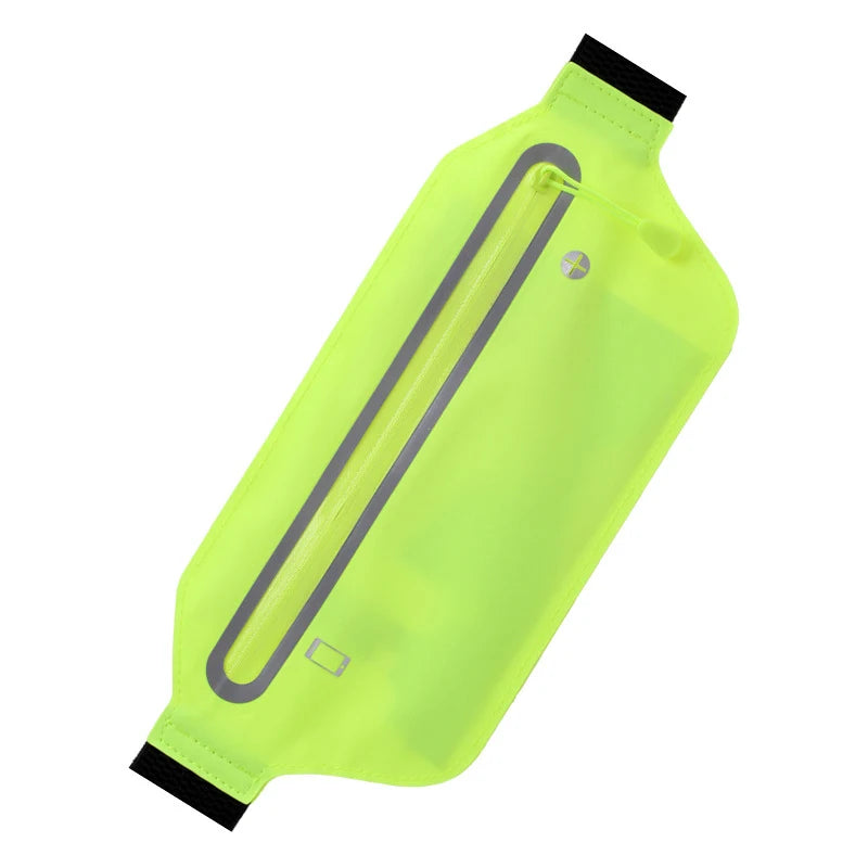 Slim Waist Bag Fanny Pack Men Women Money Belt Bum Bag with Earphone Hole