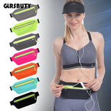 Slim Waist Bag Fanny Pack Men Women Money Belt Bum Bag with Earphone Hole
