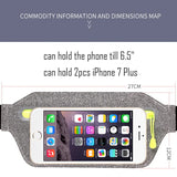 Slim Waist Bag Fanny Pack Men Women Money Belt Bum Bag with Earphone Hole