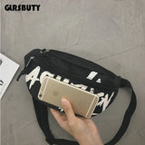 Women Waist Bag Letter Fanny Packs Hip-Hop Belt Bag Harajuku Shoulder Female