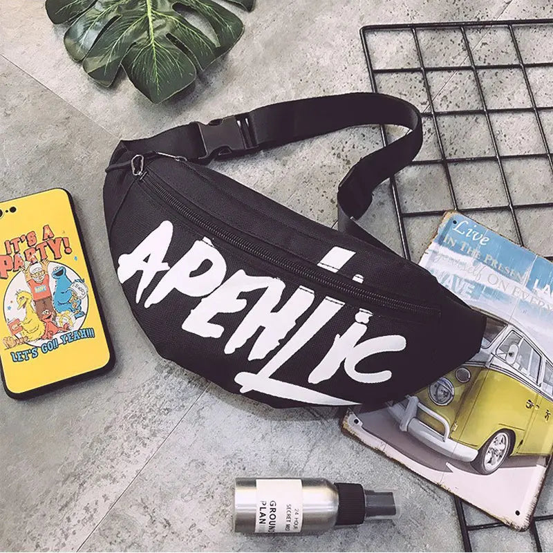 Women Waist Bag Letter Fanny Packs Hip-Hop Belt Bag Harajuku Shoulder Female