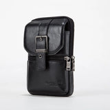 CORAL Leather Men Casual Bags Crossbody Waist Pack Messenger Shoulder Bag L-335
