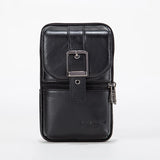 CORAL Leather Men Casual Bags Crossbody Waist Pack Messenger Shoulder Bag L-335