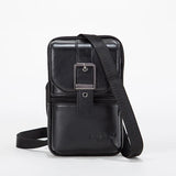 CORAL Leather Men Casual Bags Crossbody Waist Pack Messenger Shoulder Bag L-335