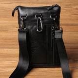 CORAL Leather Men Phone Bag Travel Shoulder Bags Mobile/Cell Phone Pouch