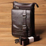 CORAL Leather Men Phone Bag Travel Shoulder Bags Mobile/Cell Phone Pouch