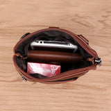 CORAL Leather Men Phone Pouch Messenger Bag Small Shoulder Crossbody