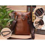 CORAL Leather Men Phone Pouch Messenger Bag Small Shoulder Crossbody