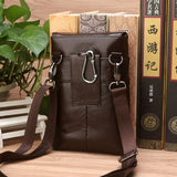 CORAL Waist Belt bags for men Leather Casual Phone Bag Waist Packs Fanny Pack