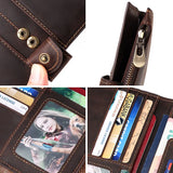 2020 Crazy HorseG Leather Passport Bag Multi-functional Holder