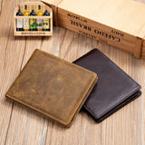 Cow Leather Men Wallet Purse Large Capacity Cardholder Crazy Horse Wallet