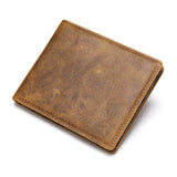 Cow Leather Men Wallet Purse Large Capacity Cardholder Crazy Horse Wallet