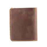 Men's Crazy Horse Leather Short Wallet Cowhide Multi-card Handbag