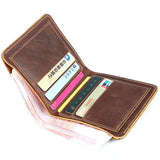 Men's Crazy Horse Leather Short Wallet Cowhide Multi-card Handbag