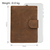 Cowhide Men's Wallet Crazy Horse Leather Multi-card Walet Pocket